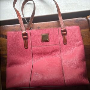 Dooney & Bourke Pink and Brown Tote Bag